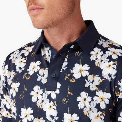 Mizzen + Main - Versa Polo - Navy Birmingham Floral