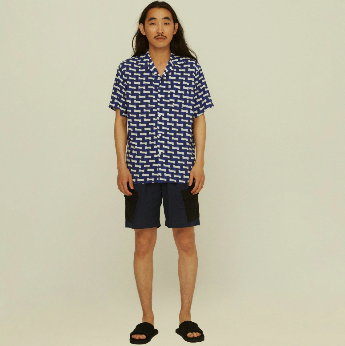 OAS - Viscose Shirt - Blue Layer Zig