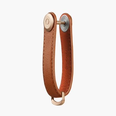 Orbitkey - Pebbled Leather Key Organiser - Amber