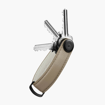 Orbitkey - Pebbled Leather Key Organiser - Ecru