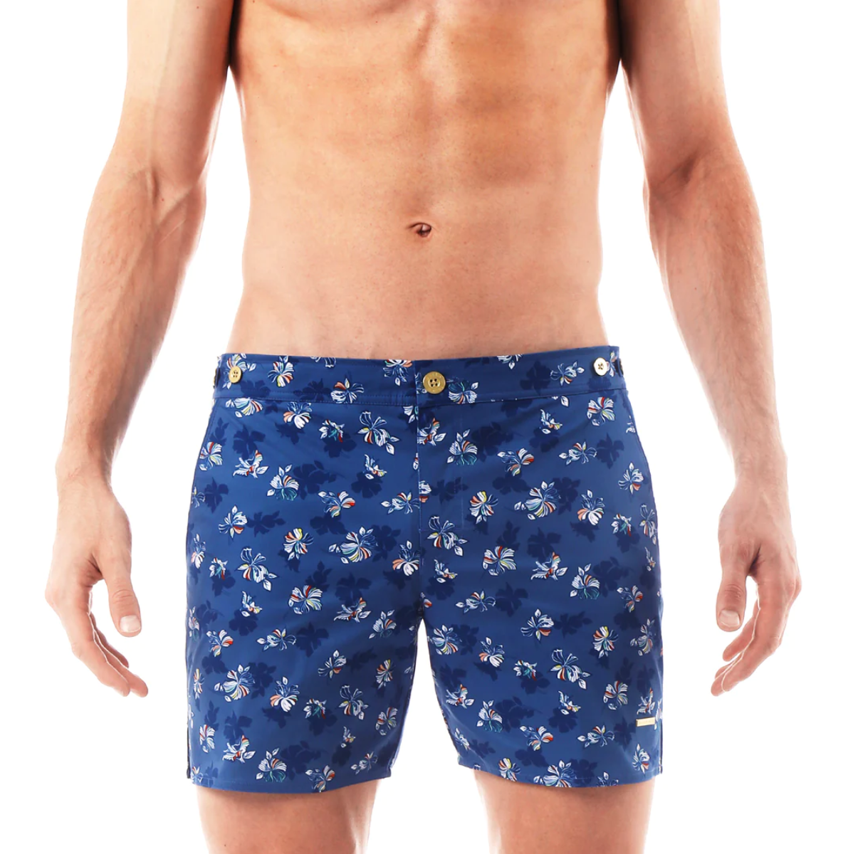 Parke & Ronen - 6" Catalonia Swim Trunks - Patrick Floral Blue