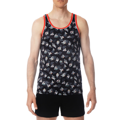 Parke & Ronen - Mesh Tank Top - Patrick Floral Black