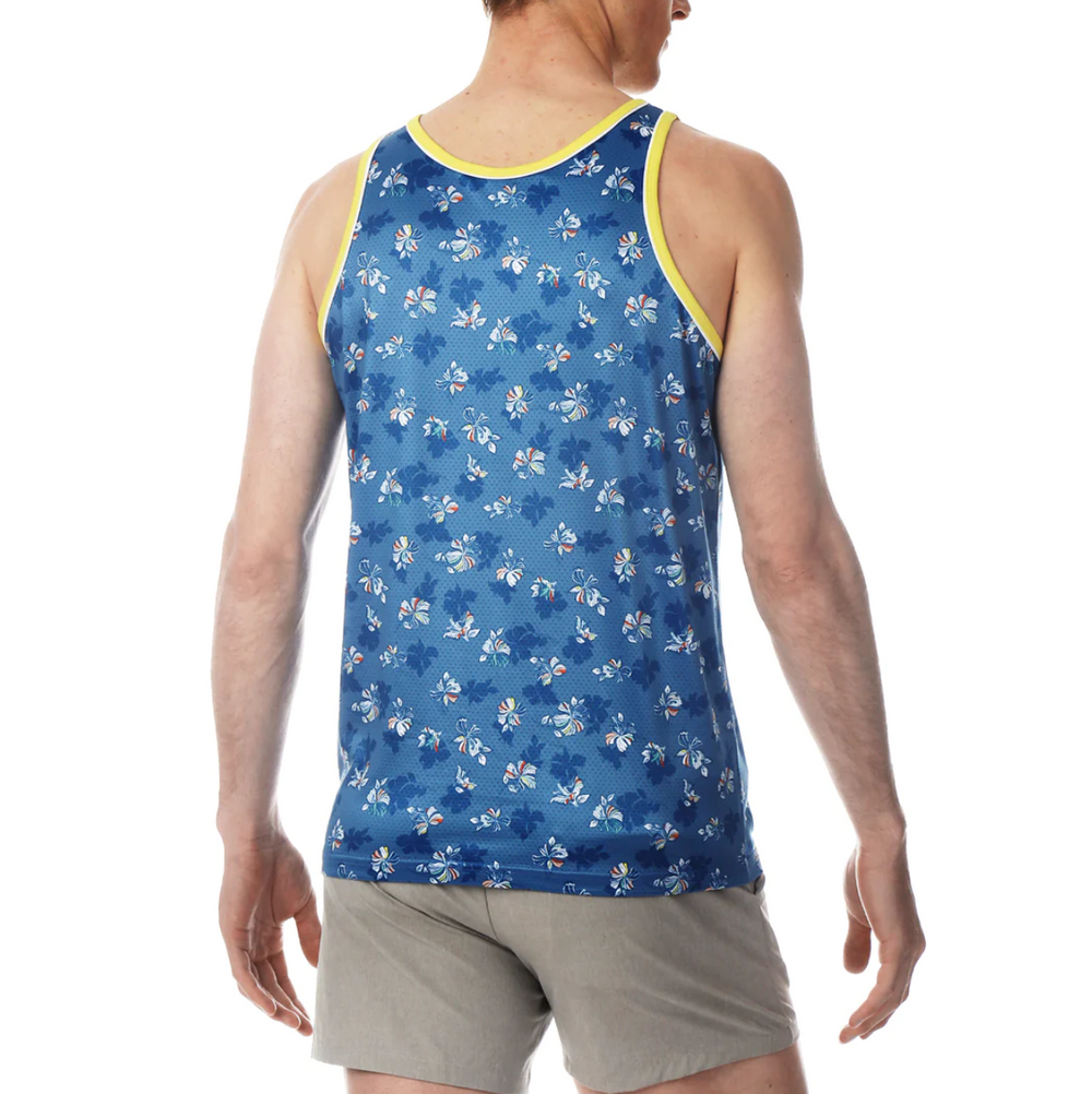 Parke & Ronen - Mesh Tank Top - Patrick Floral Blue