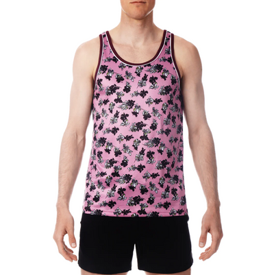 Parke & Ronen - Mesh Tank Top - Patrick Floral Mauve