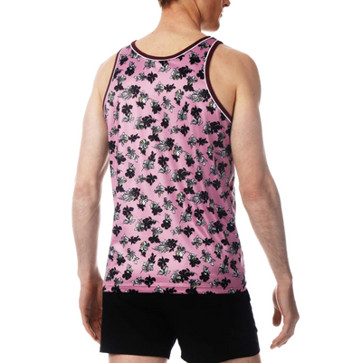 Parke & Ronen - Mesh Tank Top - Patrick Floral Mauve