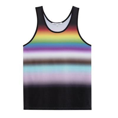 Parke & Ronen - Mesh Tank Top - Prism Stripe Black