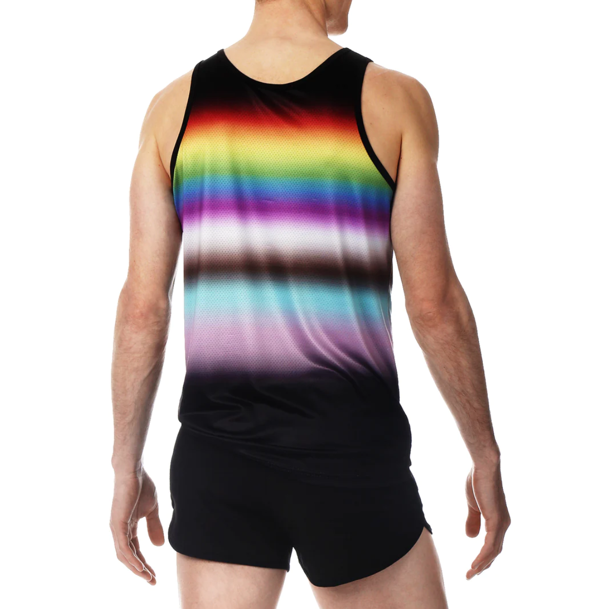 Parke & Ronen - Mesh Tank Top - Prism Stripe Black