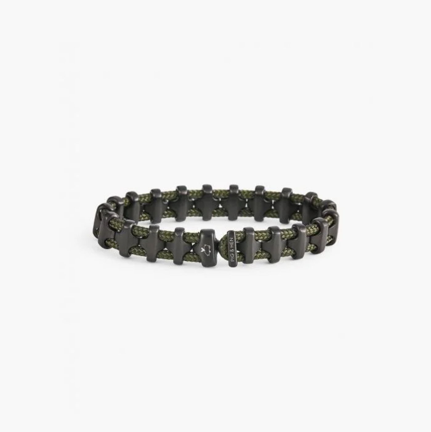 Pig & Hen - Bold Bob Bracelet - Army / Black