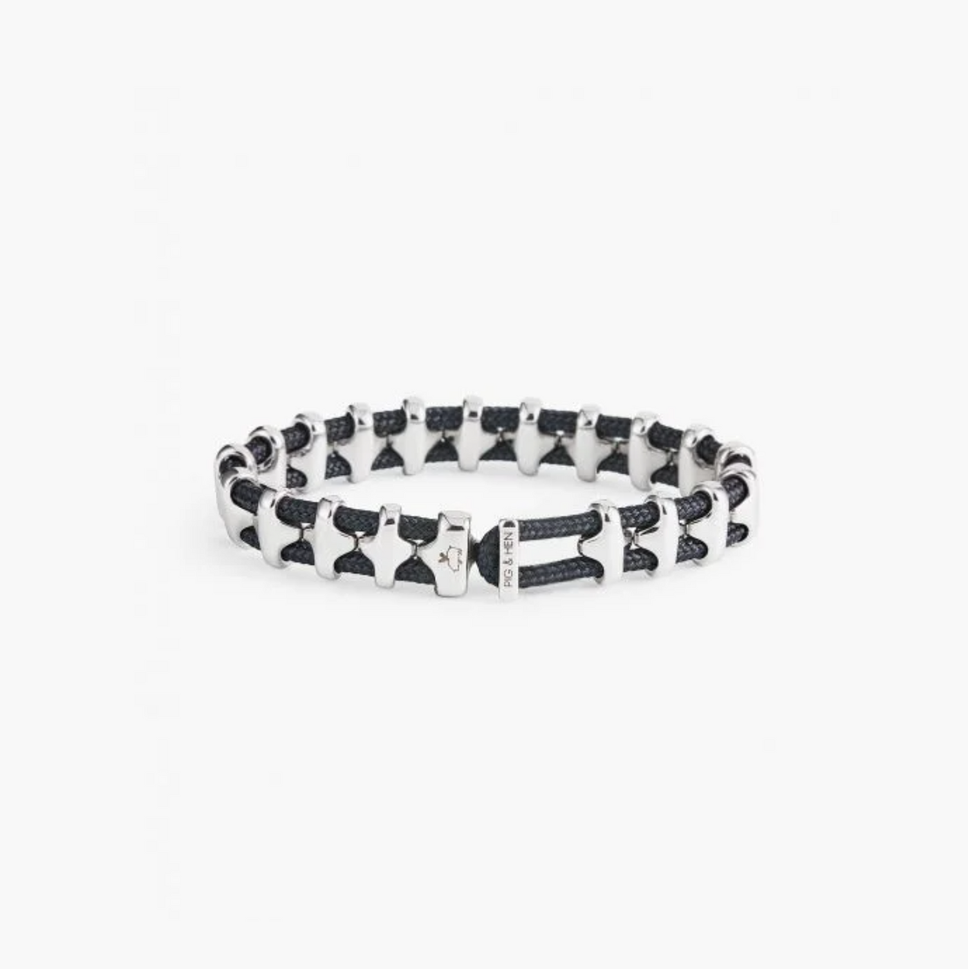 Pig & Hen - Bold Bob Bracelet - Navy / Silver