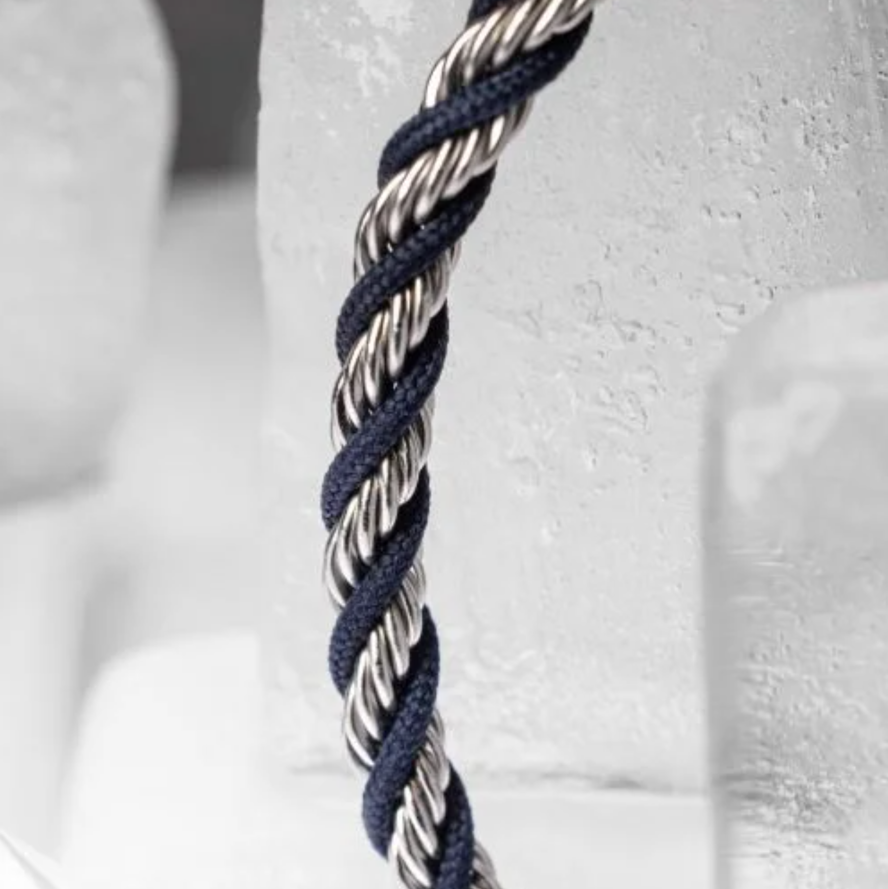 Pig & Hen - Catena Twisted Bracelet - Navy | Silver