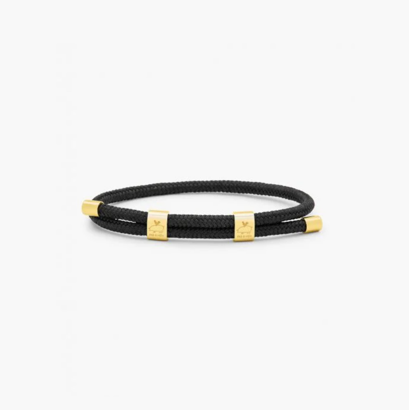 Pig & Hen - Little Lewis DBL Bracelet - Black / Gold