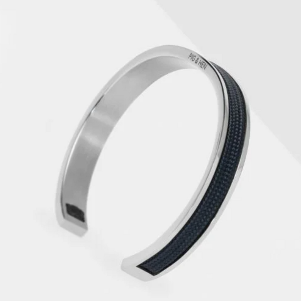 Pig & Hen - Navarch 9mm Bracelet - Navy / Silver
