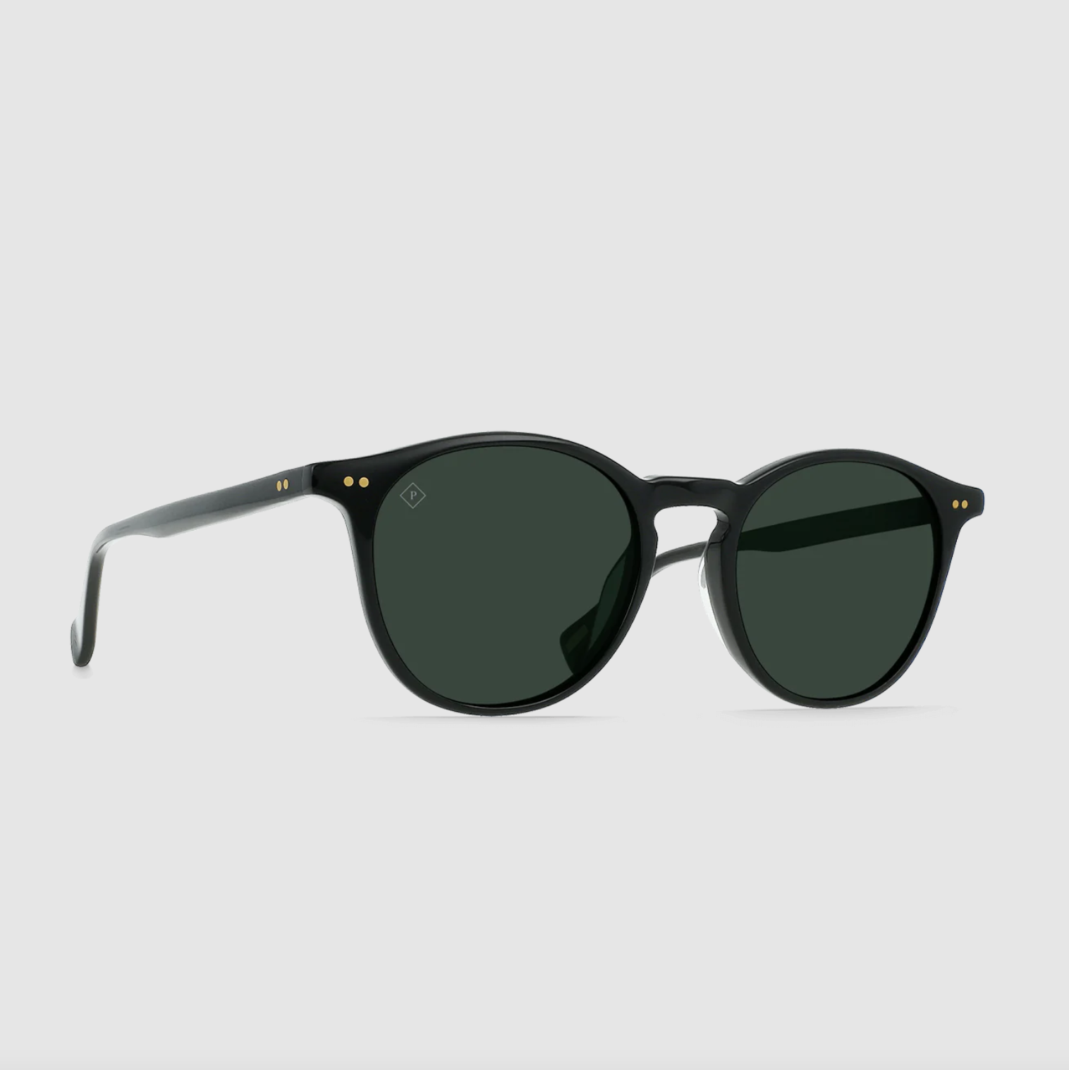 Raen - Basq 50 Sunglasses - Recycled Black / Green Polarized