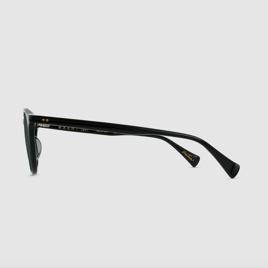 Raen - Basq 50 Sunglasses - Recycled Black / Green Polarized