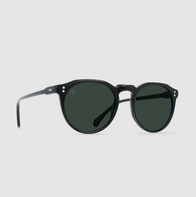 Raen - Remmy 49 Sunglases - Recycled Black / Green Polarized