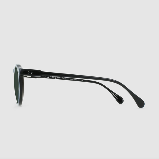 Raen - Remmy 49 Sunglases - Recycled Black / Green Polarized