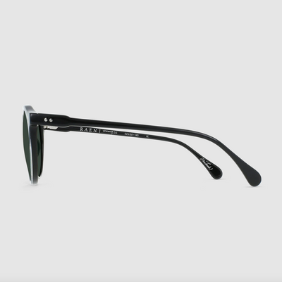 Raen - Remmy 52 Sunglasses - Recycled Black / Green Polarized
