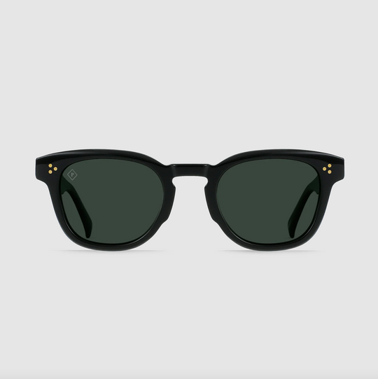 Raen - Squire 49 Sunglasses - Recycled Black / Green Polarized