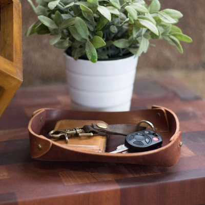 Rustico - Basin Leather Catch-all - Cinnamon