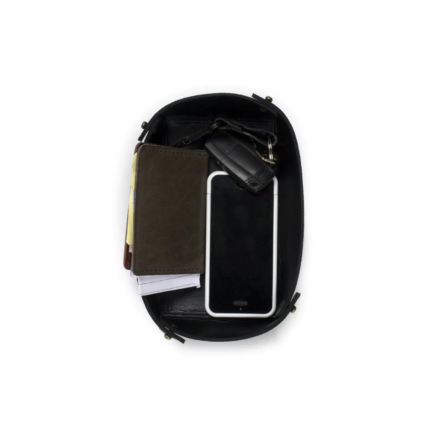 Rustico - Basin Leather Catch-all - Onyx