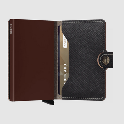 SECRID - Miniwallet - Saffiano Brown