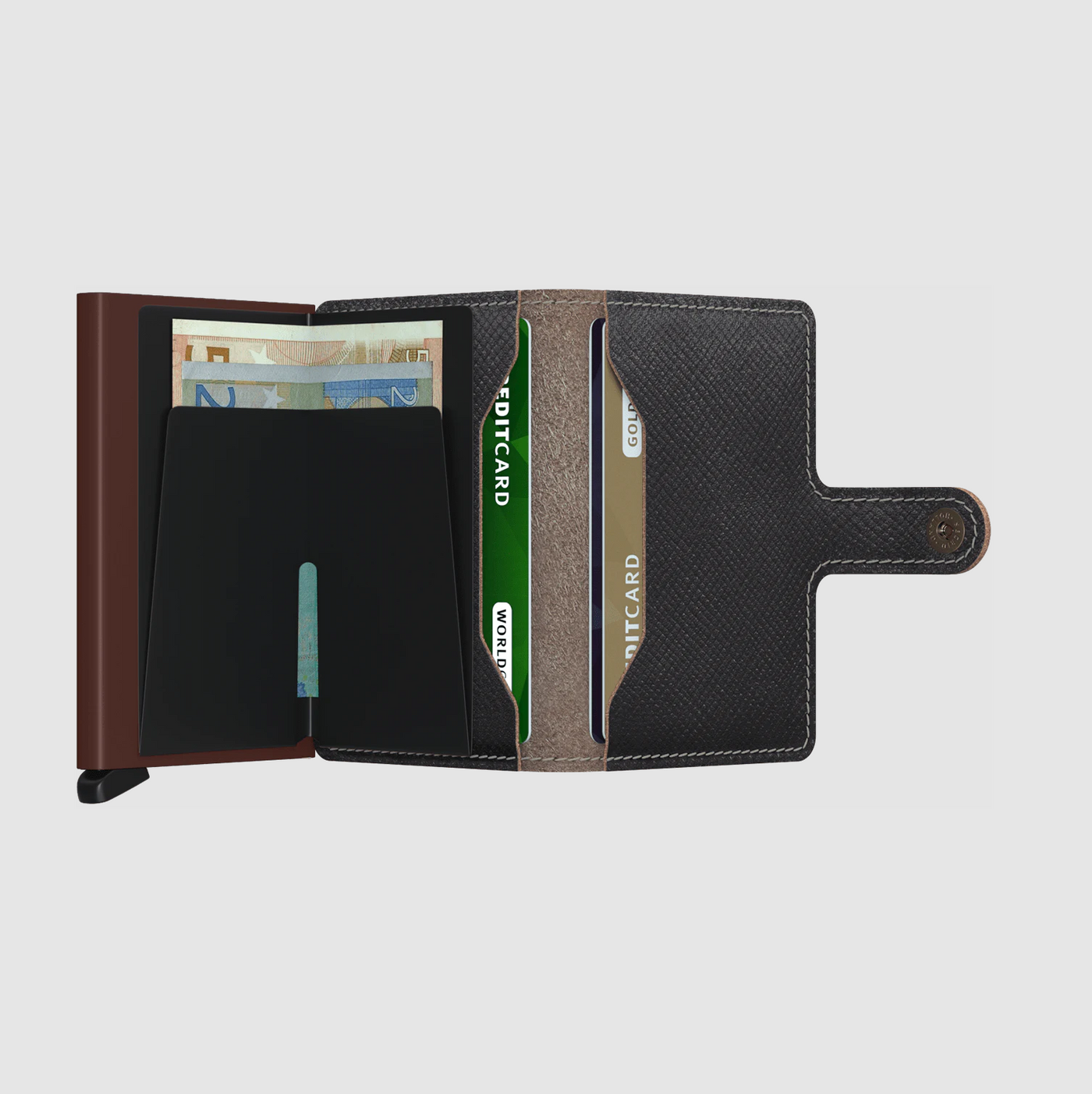 SECRID - Miniwallet - Saffiano Brown