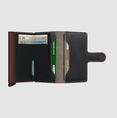 SECRID - Miniwallet - Saffiano Brown