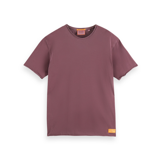 Scotch & Soda - Raw Edge T-Shirt - Berry Wine