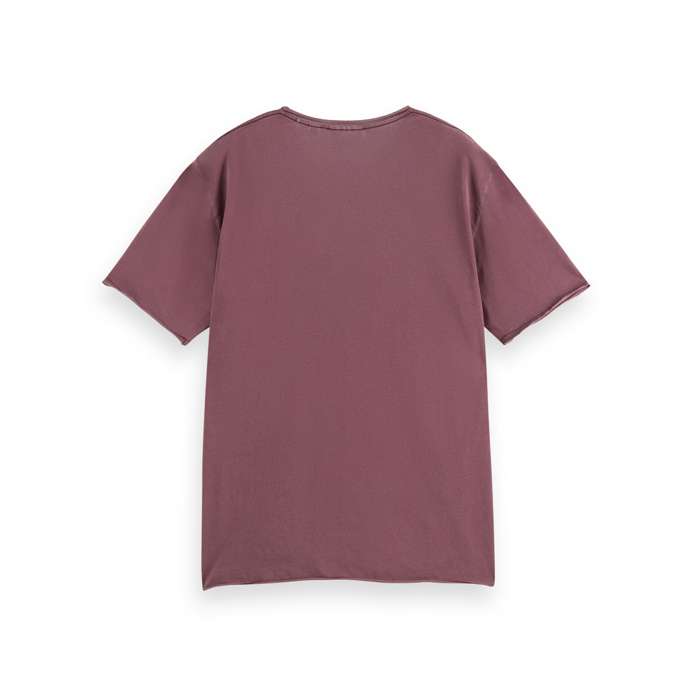 Scotch & Soda - Raw Edge T-Shirt - Berry Wine
