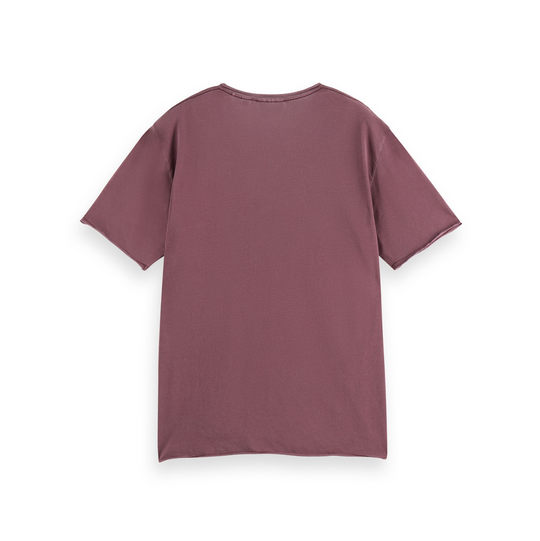 Scotch & Soda - Raw Edge T-Shirt - Berry Wine