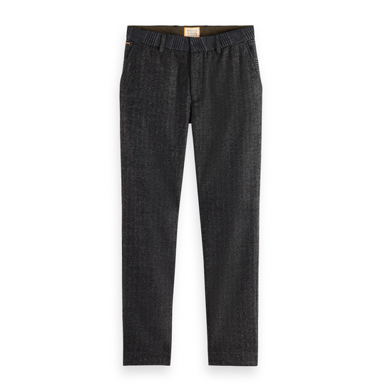 Scotch & Soda - Stuart Wool-Blend Herringbone Chino - Grey / Black