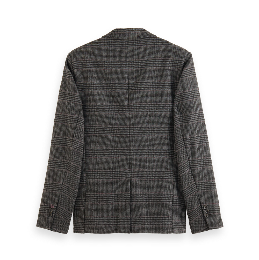 Scotch & Soda - Wool/Cotton Blend Blazer - Black Grey Check