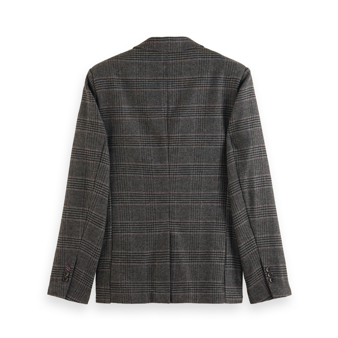 Scotch & Soda - Wool/Cotton Blend Blazer - Black Grey Check