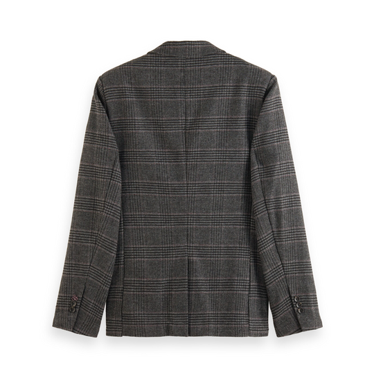 Scotch & Soda - Wool/Cotton Blend Blazer - Black Grey Check