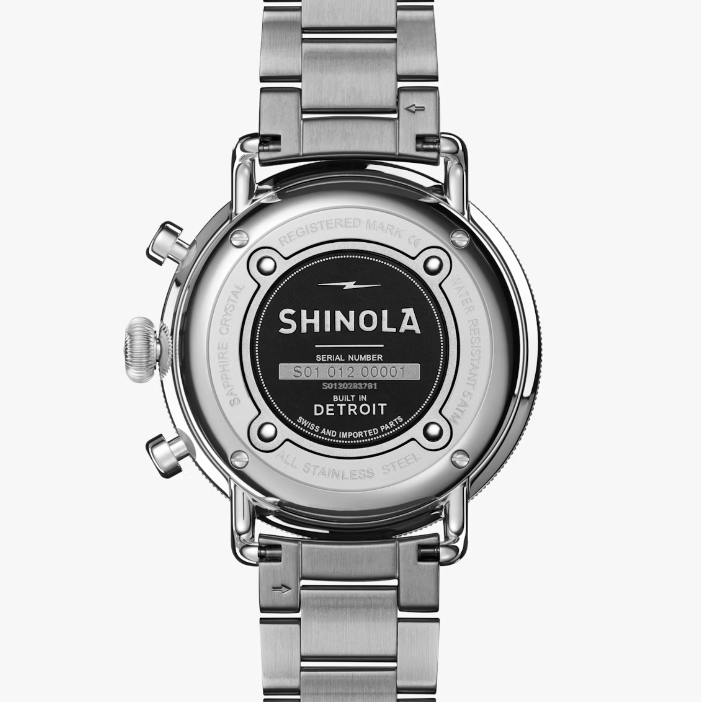 Shinola - Canfield Chrono 43mm Watch - Silver Bracelet