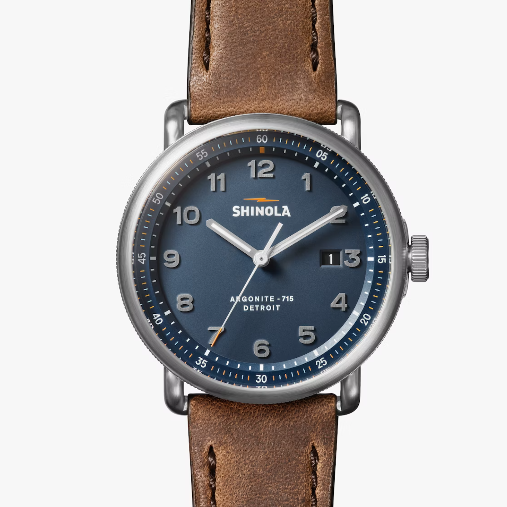 Shinola - Canfield Model C' 56 3hd 43mm Watch - British Tan Leather Strap