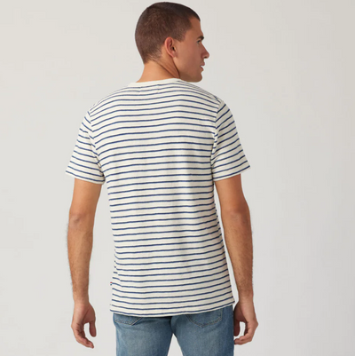 Sol Angeles - Capri Stripe Short Sleeve Henley - Natural