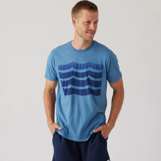 Sol Angeles - Ombre Waves Crew T-Shirt - Atlantic