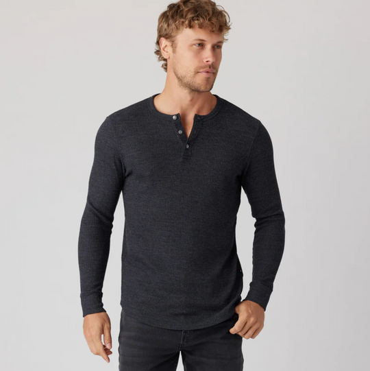 Sol Angeles - Thermal Henley - Black