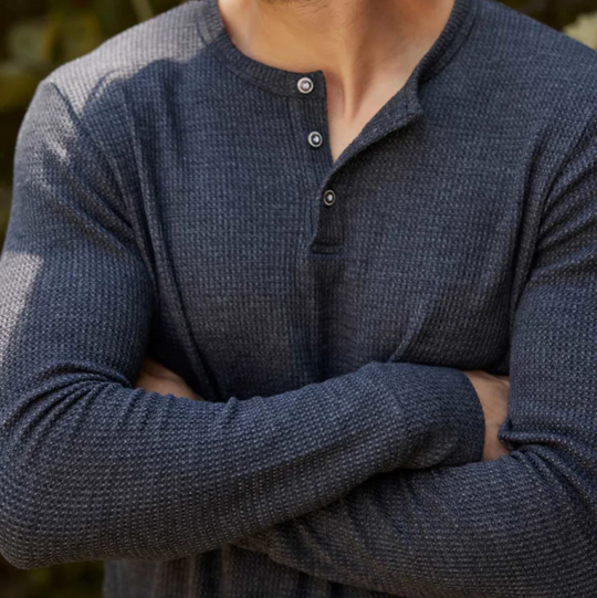 Sol Angeles - Thermal Henley - Black