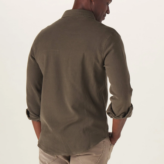 The Normal Brand - Comfort Terry Shirt Jacket - Dusty Olive
