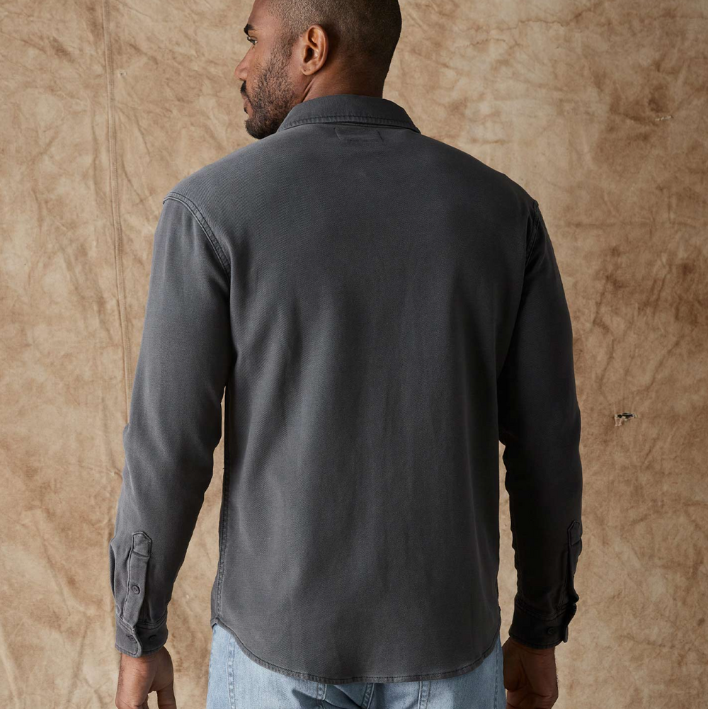 The Normal Brand - Comfort Terry Shirt Jacket - Steel