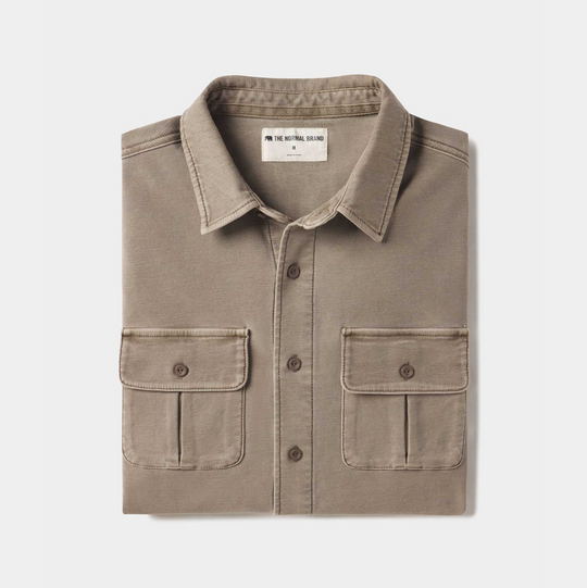 The Normal Brand - Comfort Terry Shirt Jacket - Taupe