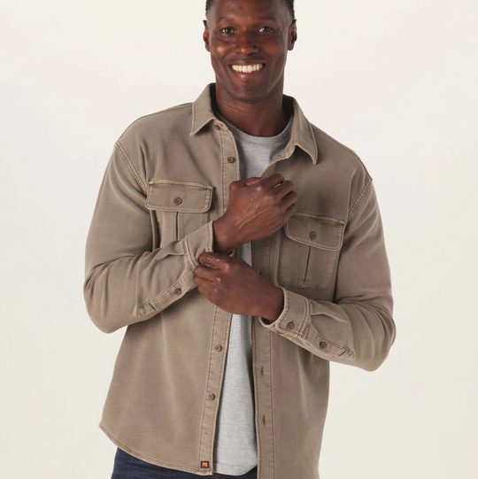 The Normal Brand - Comfort Terry Shirt Jacket - Taupe