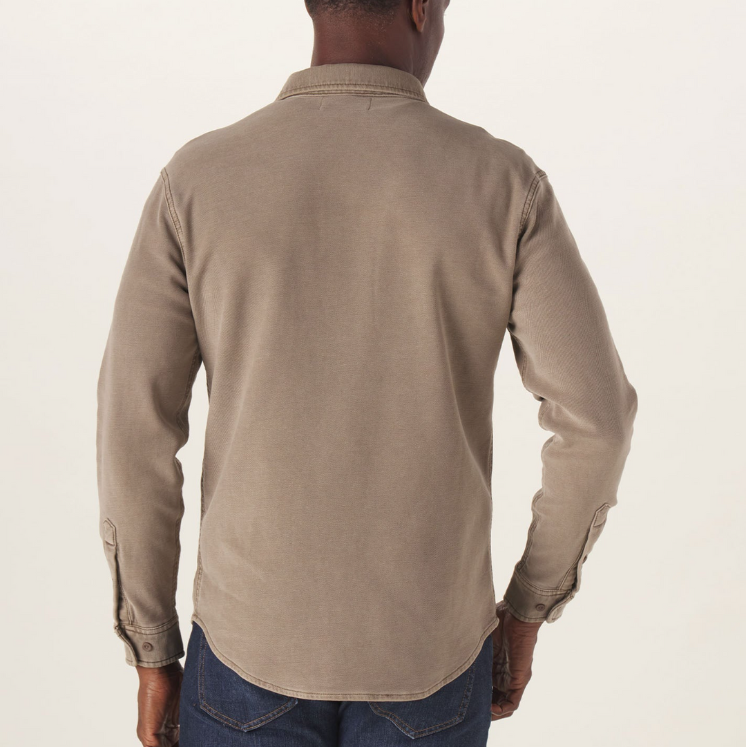 The Normal Brand - Comfort Terry Shirt Jacket - Taupe
