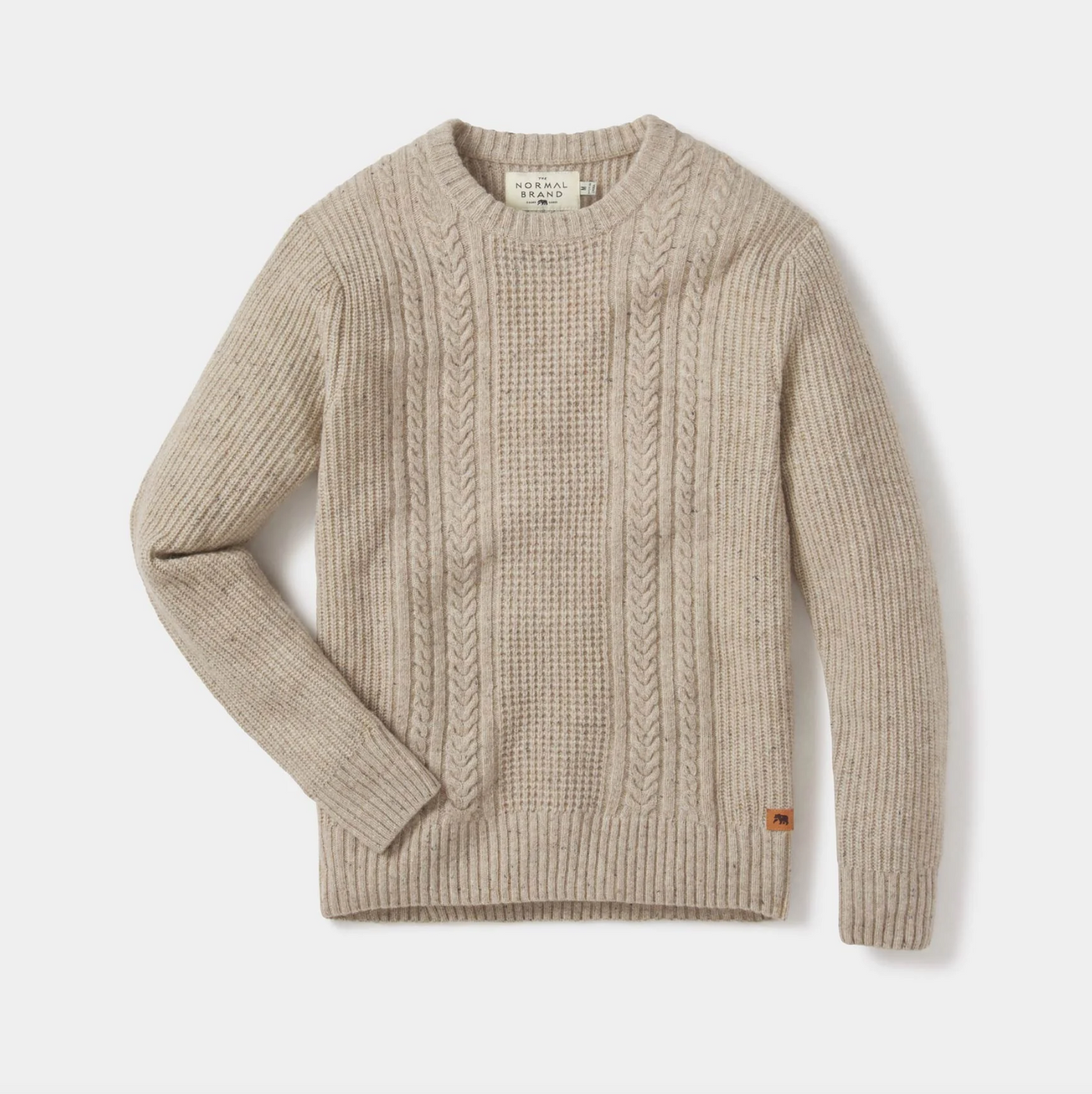 The Normal Brand - Kennedy Crew Sweater - Stone