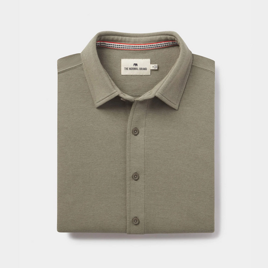 The Normal Brand - Puremeso Acid Wash Button Up - Moss