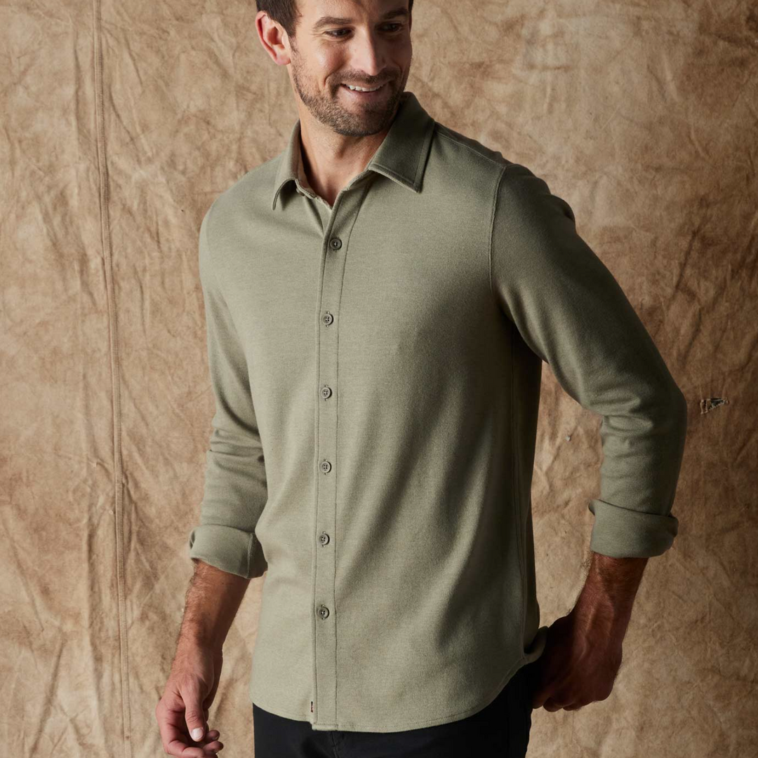The Normal Brand - Puremeso Acid Wash Button Up - Moss