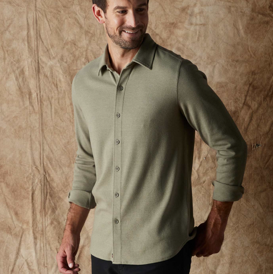 The Normal Brand - Puremeso Acid Wash Button Up - Moss