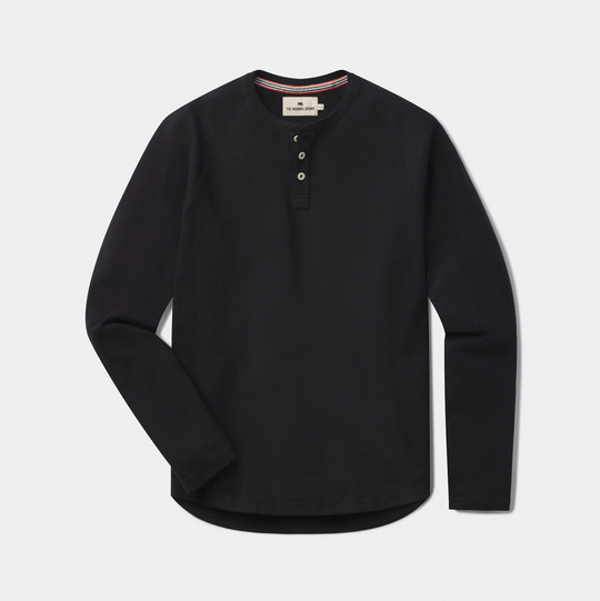 The Normal Brand - Puremeso Everyday Henley - Black
